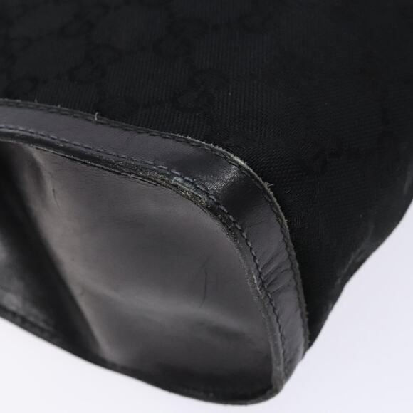 GUCCI Web Sherry Line GG Canvas Shoulder Bag Black Gold 37 04 37 04 - Picture 13 of 16